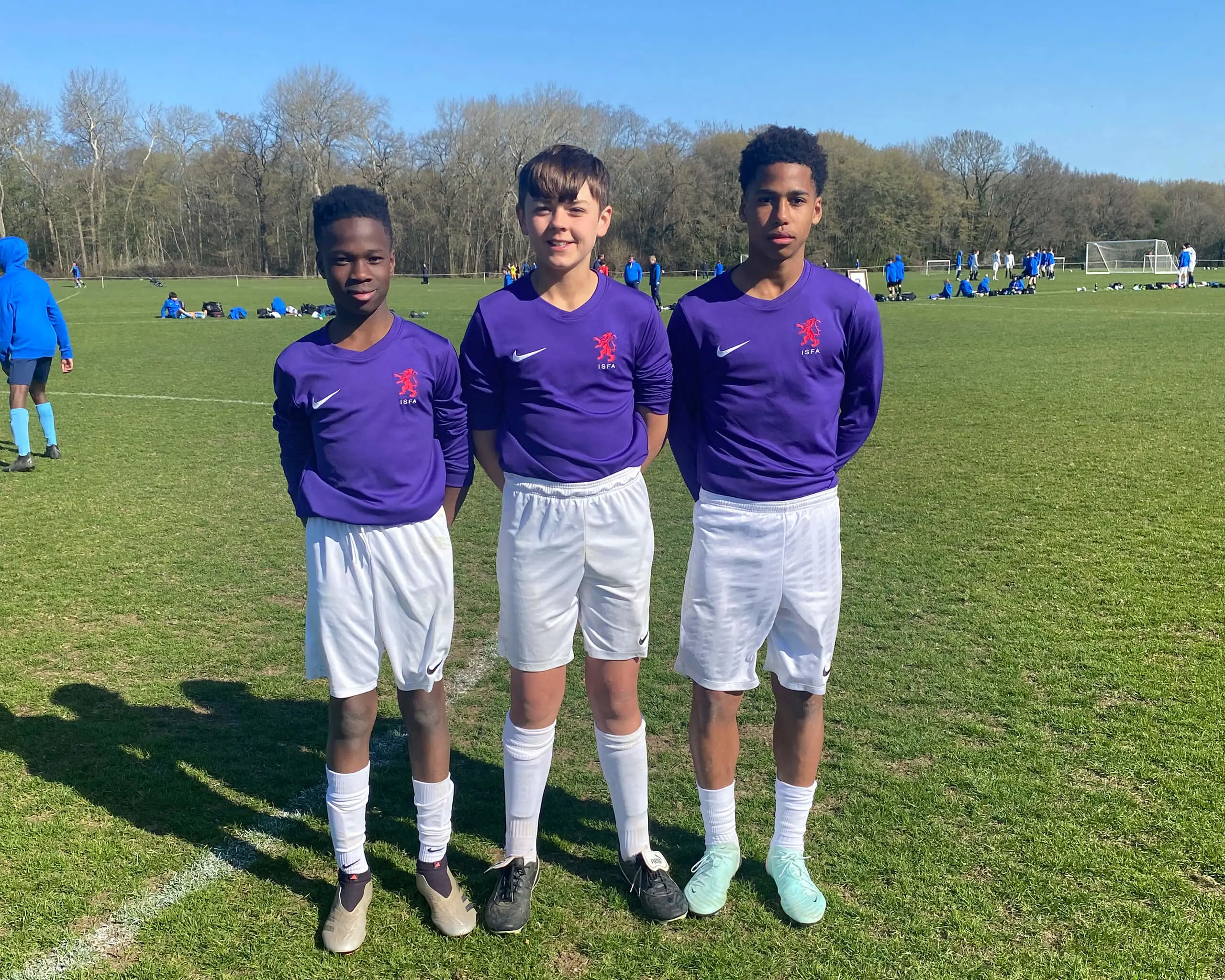Lochinver House pupils on a football pitch