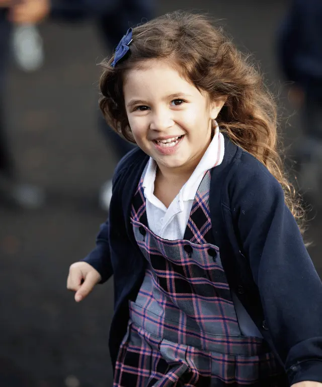 girl wearing school uniform at Lochinver House